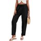 thumbnail image 2 of Pantalones de con Cordón Ajustable para Mujer, Pantalones de Playa de Verano con Cintura Elástica. Negro S, 2 of 10