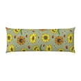 thumbnail image 2 of Lsque Sage Green With Sunflowers Body Pillow Case Cover,Ultra-Soft Microfiber Bed Pillow Cases 20x54 inches,Elegant Bedding,Breathable Durable Pillow Cover with Envelope Closure, 2 of 8