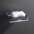 thumbnail image 2 of Self-Adhesive Rotating Soap Holder, Wall-Mounted Bathroom Storage Caddy with Drainage Holes, Durable Design for Kitchen & Shower, 2 of 8