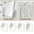 thumbnail image 3 of Boho Sage Green Geometric Kitchen Window Curtains, Swag Curtains Valance for Bedroom Living Room Bathroom, Vintage Southwestern Stripes Rod Pocket Window Curtain Block Drapes 2 Panels 36"x63", 3 of 9