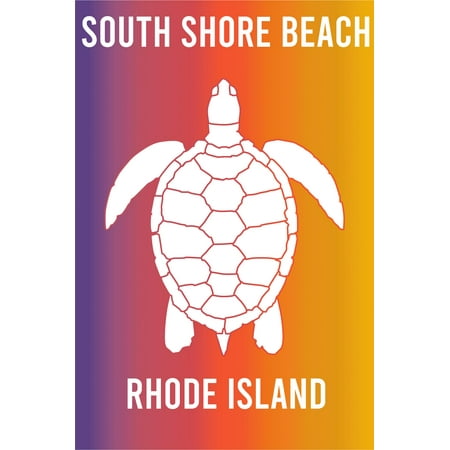 

South Shore Beach Rhode Island Souvenir 2x3 Inch Fridge Magnet Turtle Design
