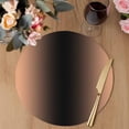 thumbnail image 3 of LightSalmon Black Ombre Round 15 Inch Placemats Set of 2, Modern Gradient Abstract Art HeatResistant Non Slip Place Mats for Dining Table, Wipeable Braided Kitchen Table Mats for Housewarming, 3 of 9