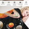 thumbnail image 3 of Orinice Planets Space Art Warm Lightweight Blanket Soft Fleece Throw Blanket for Living Rooms Sofa Decor Cow Gifts All Seasons Plush Blankets 50x60in, 3 of 6