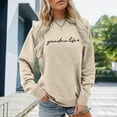 thumbnail image 4 of Grandma Life Sweatshirts for Women 2025 Long Sleeve Crewneck Grandma Sweatshirt Pullover Tops Fall Winter Outfits, 4 of 5
