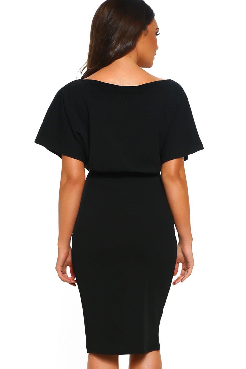 belted wrap midi dress