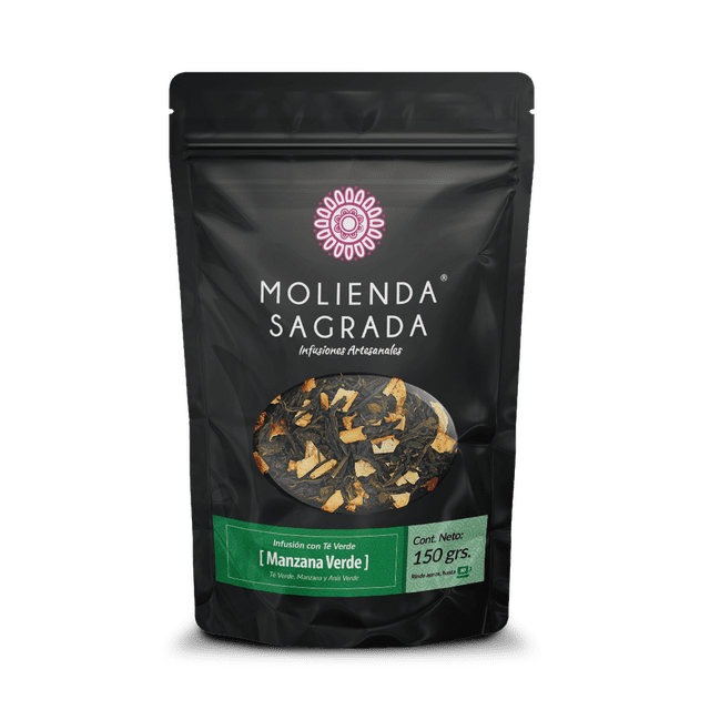 Molienda Sagrada - Té Verde Manzana Verde 150 Gr. - 100% Natural