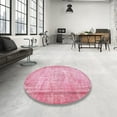 thumbnail image 4 of Ahgly Company Machine Washable Indoor Rectangle Traditional Dark Pink Area Rugs, 7' x 10', 4 of 7