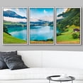 thumbnail image 3 of wall26 Framed Canvas Print Wall Art Set Switzerland Mountain Forest Valley Nature Wilderness Photography Realism Decorative Landscape Colorful for Living Room, Bedroom, Office - 16"x24"x3 W, 3 of 5
