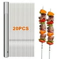thumbnail image 2 of WILLBBQ Brochettes en Acier Inoxydable 304 - Réutilisables, Design Sans Rotation, 20,40 Pcs, 2 of 8