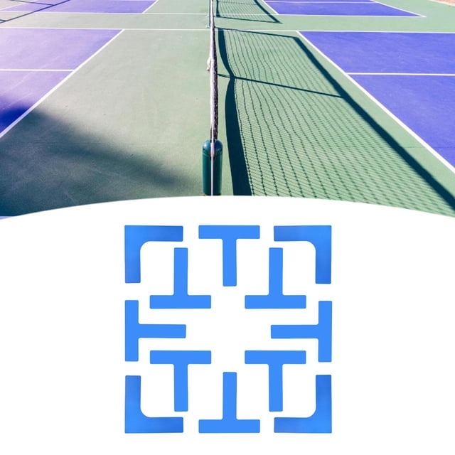 Kit de marcadores de cancha de Pickleball, juego de marcado de líneas, fácil instalación, marcadores de lanzamiento, marcador de líneas de cancha para Azul