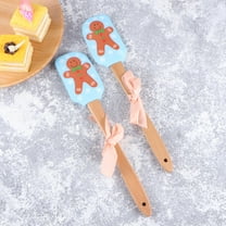 Toyandona Gingerbread Man Utensils Silicone Spatula Multi Butter for Baking 2 Pcs