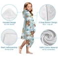 thumbnail image 7 of Blue Highland Cow Flower Butterfly Pattern Hooded Bath Towel，50"x30" for Ages 3 To 12 Kids, Quick Dry Lightweight Soft Microfiber Hood Beach Towel Cover Up for Kids, 7 of 7