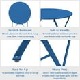 thumbnail image 3 of Patio Bistro Set, Premium Steel Foldable Patio Furniture Sets, Patio Table and Chairs for Bistro, Balcony, Coffee Shop, Peacock Blue, 3 of 6