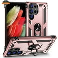 thumbnail image 2 of For Samsung Galaxy S24+ /S24 Plus 5G Shockproof Hybrid Dual Layer PC + TPU with Ring Stand Metal Kickstand Heavy Duty Armor Shell Phone Case Cover by Xpression - Rose Gold, 2 of 9