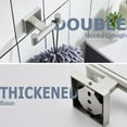 thumbnail image 6 of KOKOSIRI Robe Hook Bathroom Double Towel Coat Hooks for Bath Kitchen Wall Mounted, 2 Pack Brushed Nickel Stainless Steel B1015BR-P2, 6 of 7