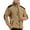 Khaki, variant on Men's Fleece Jacket with Contrast Panels, Full Zip, Warm and Comfortable for Outdoor Activities, Navy Blue