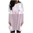 thumbnail image 2 of Pntutb T-Shirts à Manches Longues pour Femmes T-Shirts Décontractés Amples pour Femmes Tunique Imprimée Joyeuse Journée de Pâques Hauts Longs T-Shirt à Manches Longues Col Rond Blouses avec Poche Sélections Éclair, 2 of 3
