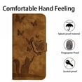thumbnail image 4 of K-Lion for Samsung Galaxy A14 5G Wallet Case, Luxury PU Leather Magnetic Clasp Card Holder Cash Slot Flip Case Butterfly Cat Pattern Shockproof Phone Cover for Samsung Galaxy A14 5G ,Brown, 4 of 7