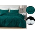 thumbnail image 6 of DNG Creations 1 Piece Diamond Ruffle Comforter 100% Egyptian Cotton, 800TC - Solid Teal Colour - Super Soft 550 GSM All Season ( Oversized Queen - Size ), 6 of 6