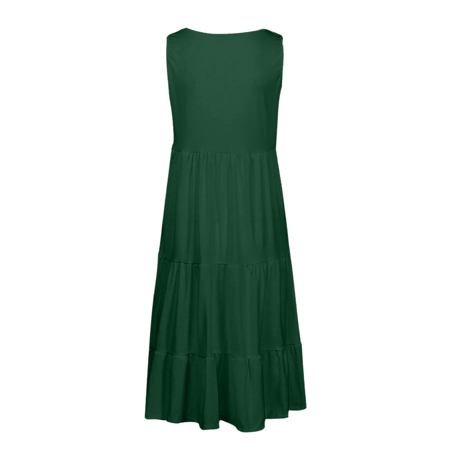 Tejiojio Women Clothes Clearance Women's Fashion Holiday Summer Solid Color  Sleeveless Party Beach Dress - Walmart Business Supplies