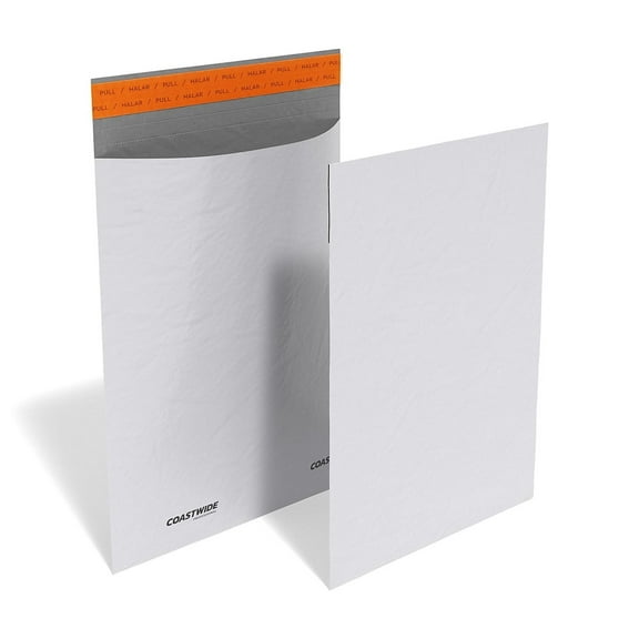 Staples Coastwide Professional Self-Sealing Poly Mailer 10" x 13" White 200/Carton CW56580VS