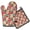Pioneer Flower Floral-3, variant on Pioneer Flower Floral Print Pattern 2-Pack Oven Mitts Set, Heat Resistant Kitchen Gloves, 7.7" X 12"