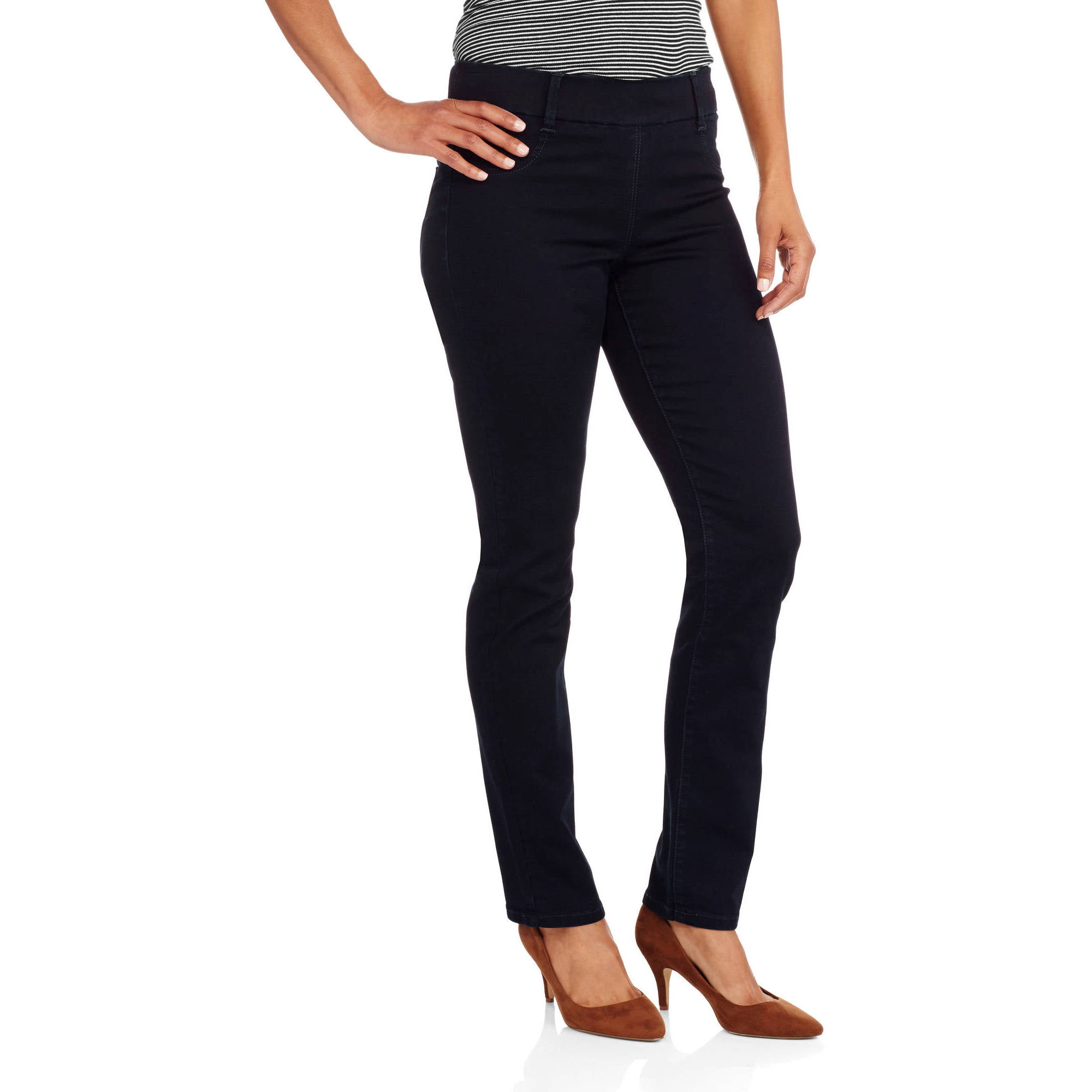 Women's Wanton Pull-On Straight Jeans - Walmart.com
