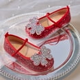 thumbnail image 6 of Ccpelsie Toddler Little Girl Mary Jane Dress Shoes Ballet Flats for Girl Party School Shoes Bowknot Princess Shoes(Red,1), 6 of 6