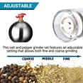 thumbnail image 2 of MINKUROW Classic Manual Transparent Pepper Grinder Set Salt Mills,Stainless Steel Rotor，2PCS 8IN High Capacity Salt & Pepper Seasoning Bottle Grinder，Ceramic Core With Adjustable Coarse Mill, 2 of 5