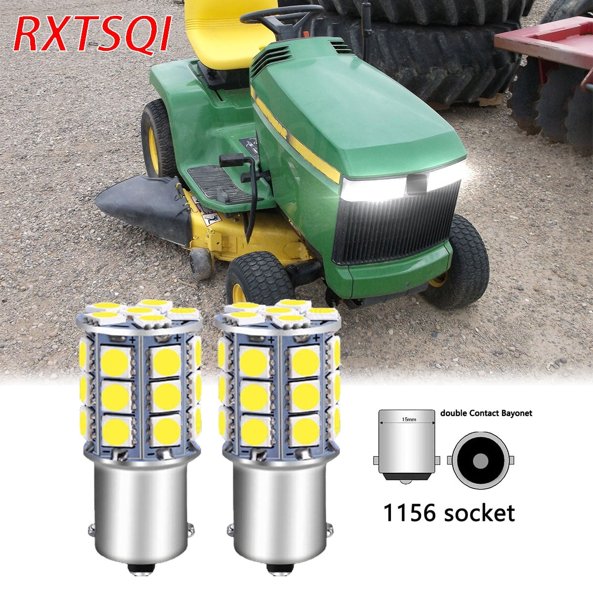 2 super Bright LED headlight bulbs for Deere LX Series LX172 LX173