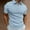 Light Blue, variant on Pitauce Mens Shirts Striped Short Sleeve Regular Fit Shirts Summer High Elastic Casual Zipper Shirts on Clearance