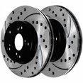 thumbnail image 2 of Geelife Front & Rear Drilled Slotted Brake Rotors Black & Ceramic Pads Kit T8, 2 of 6