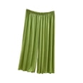 thumbnail image 2 of YUANxueke Womens Modal Capris Soft Cozy Pajama Bottoms Pants Elastic Wasit Ruffle Trim Casual Sleep Pants, 2 of 6