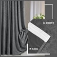 thumbnail image 5 of Lapalife Blackout Velvet Curtains, Scroll Floral Pattern Rod Pocket Thermal Insulated Velvet Curtain Drapes for Living Room, 2 Panels, 52"x 84", Gray, 5 of 8