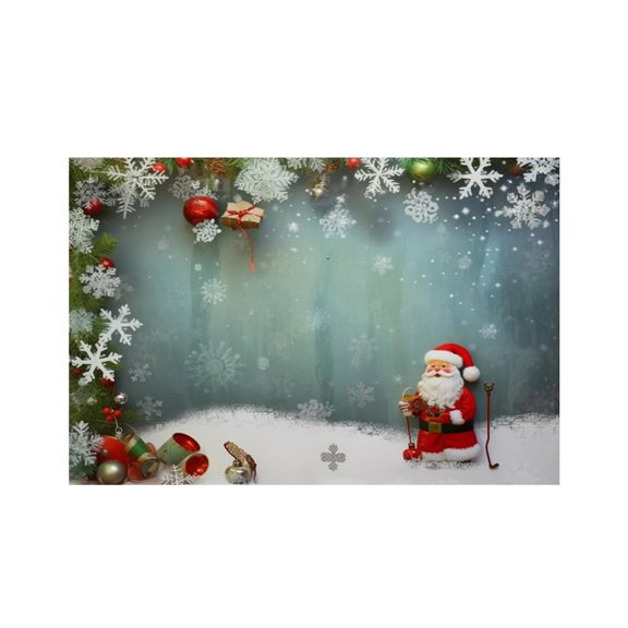 RKSupls Snowflake Frame Figure Decor Linen Placemats 30x45cm Straight Edge Stain Resistant Washable Non-Slip Table Mats Table for Kitchen Dining Room Home