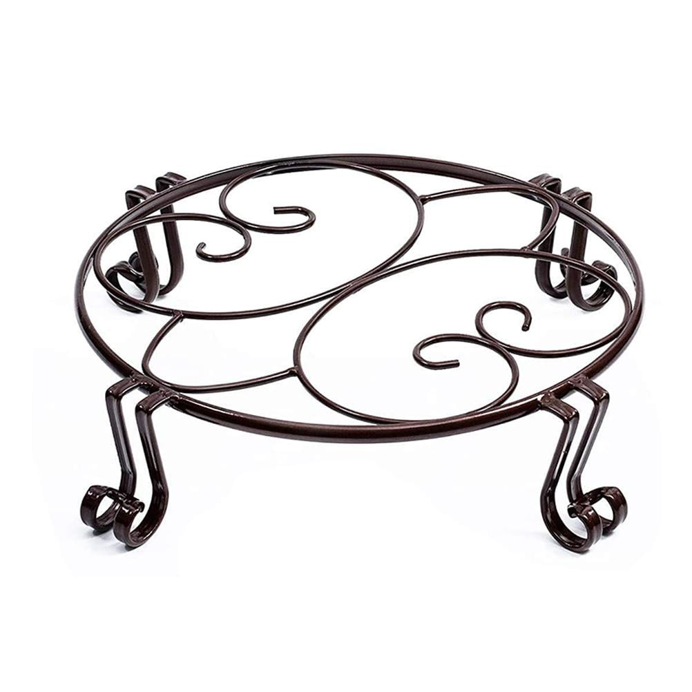 Metal Plant Stand Round Planter Holder Garden Flower Pot Support Rack