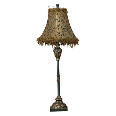 Decmode Polystone and Metal Buffet Lamp, Multi Color