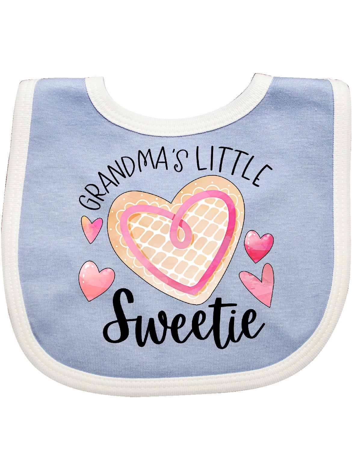 Grandma's Little Sweetie with Pink Heart Cookie Baby Bib - Walmart.com ...
