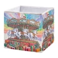 thumbnail image 2 of Storage Basket Foldable Open Organizers for Clothes Toys Books15.75x10.63x6.96in Christmas Spinning White Horse, 2 of 8