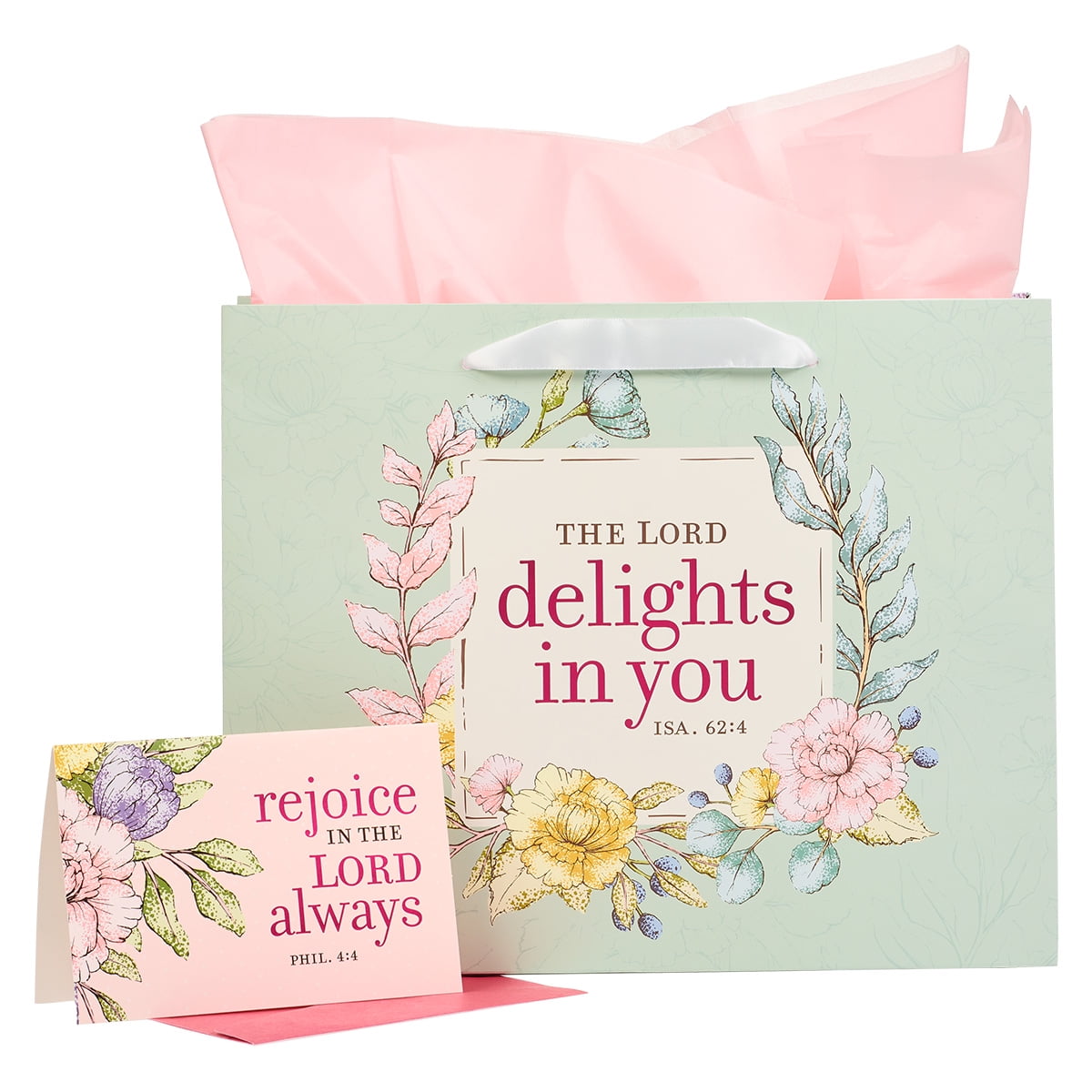 Women's Landscape Gift Bag Set w/Card: The Lord Delights Isa. 62:4, Large
