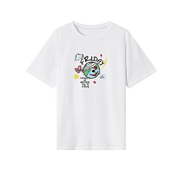 Camiseta para mujer con cuello redondo y recuerdo de verano para viajes, regalo del día de San Valentín SG