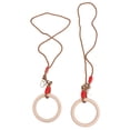 thumbnail image 2 of HEALEEP 1 Pair Wooden Gymnastic Rings for Home Gym and Full Body Workout Equipment, 2 of 3
