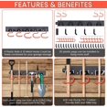 thumbnail image 4 of Metal Wall Mount Tool Organizer, Space Saving Garage Storage for Yard Tools, Adjustable Hooks, Durable Material, Max Load, Anti-corrosion Surface, Rubber-coated Protection, 4 of 6
