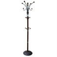 thumbnail image 2 of 73" Tall Chrome and Wood Coat Rack, Cherry finish, 2 of 2