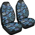 thumbnail image 3 of Binienty Blue Dragonfly Pattern Car Seat Covers Set of 2, Universal Front Car Seats Vehicle Enterior Protector Suitable Fits Most Car Auto SUV Sedan Truck Easy to Install, 3 of 7