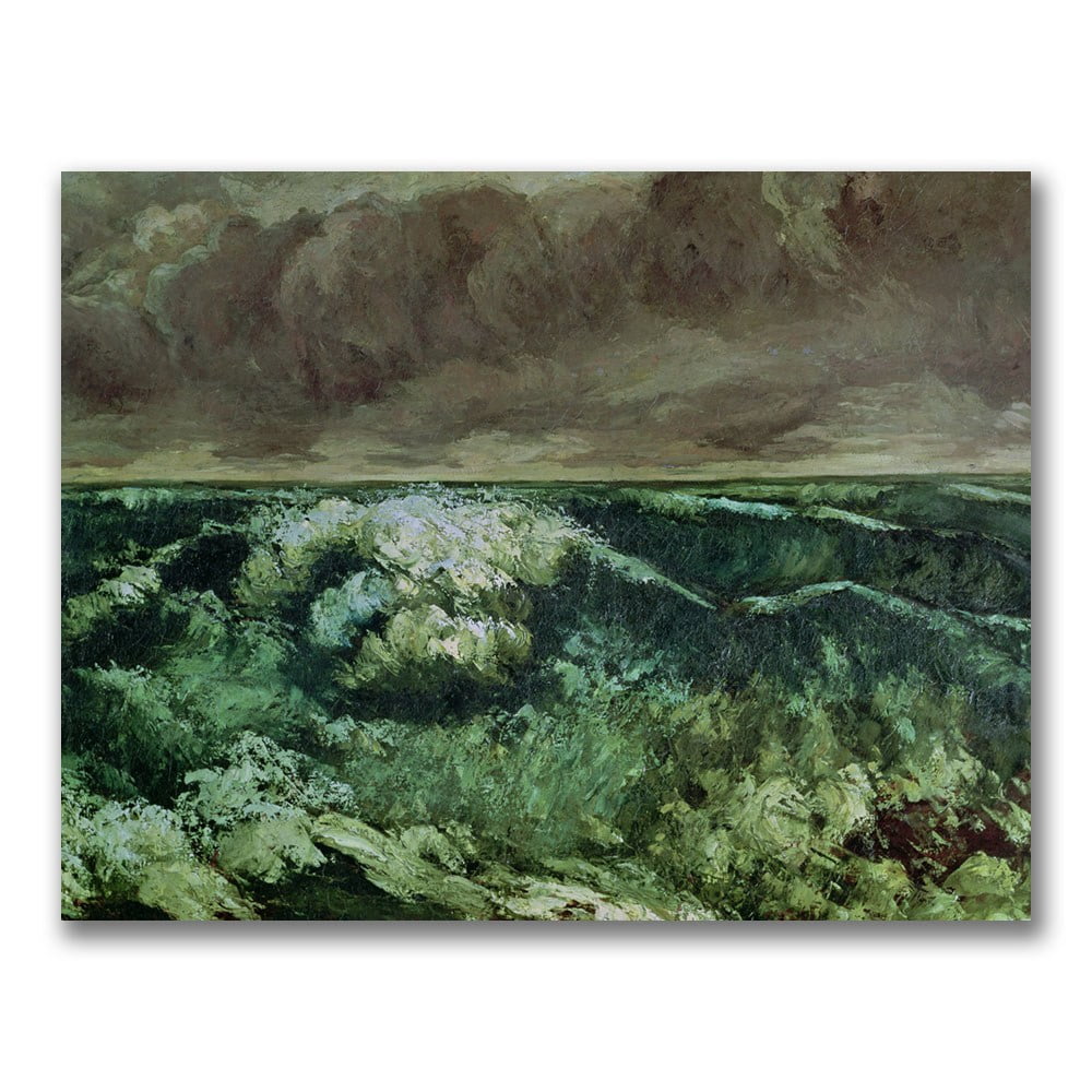 Trademark Fine Art "The Wave, After 1870" Canvas Wall Art by Gustave Courbet