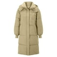 thumbnail image 4 of Women's Winter Coats, Thickened Insulated Parka Jacket with Hood Khaki XXXL, 4 of 4