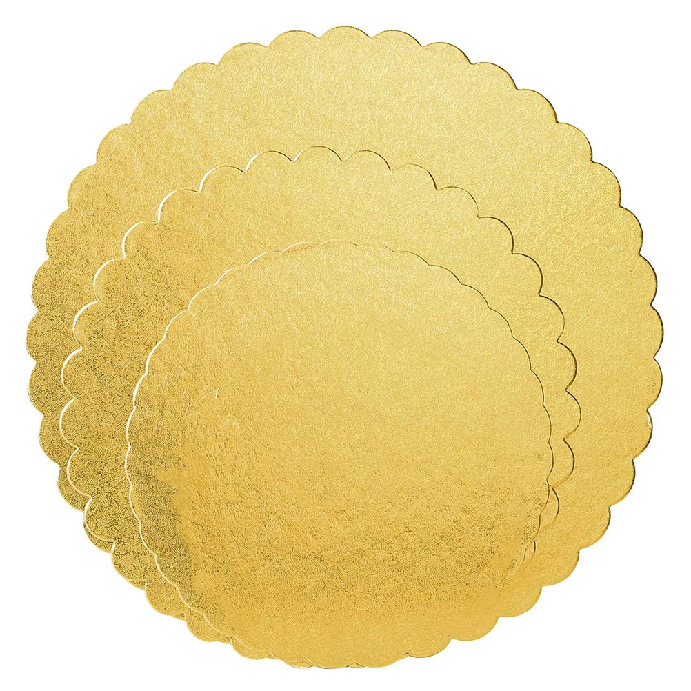 NUOLUX 3Pcs Paper Cake Serving Trays Cake Trays Cake Boards for