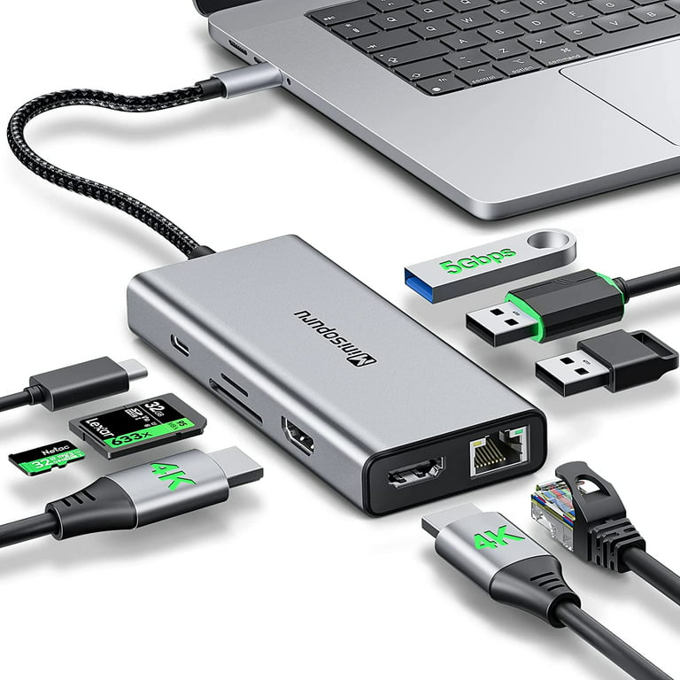 USB-C Multiport Adapter - 4K HDMI/PD/GbE - USB-C Multiport Adapters, Universal Laptop Docking Stations