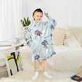 thumbnail image 6 of FORMRS Wearable Blanket Hoodie with Sleeves for Kids Cozy Flannel Sweatshirt, Hockey Action Zone, 6 of 7